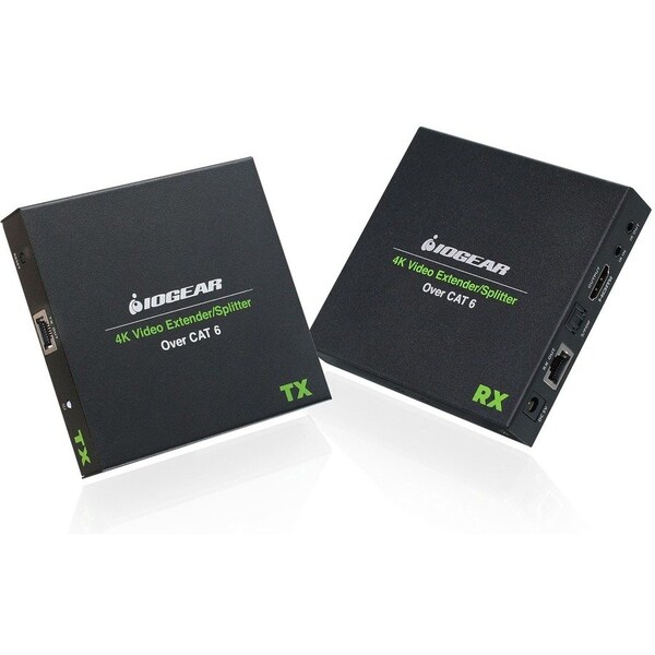 Iogear 4K Video Extender/Splitter over Ethernet Kit; Up to 230 GVE4K60KIT GVE4K60KIT - main