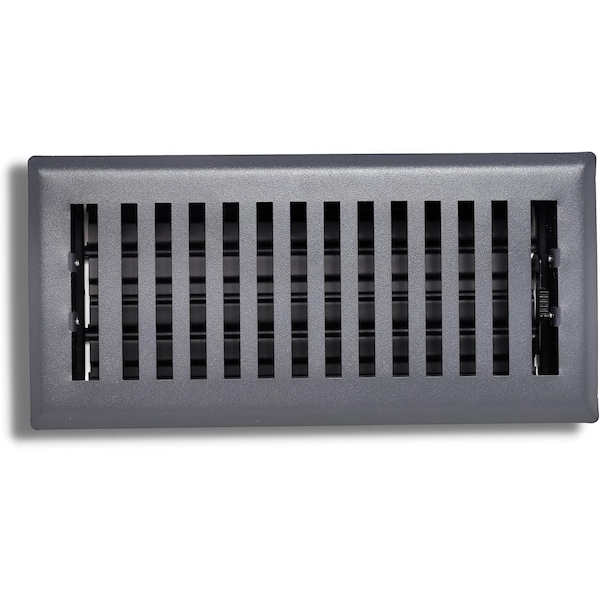 Sierra Grates 4 in. H X 14 in. W Powder Coat Steel, Granite Grey Floor Register CTP414-GRY - main