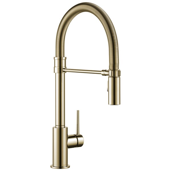 Delta Trinsic Single-Handle Pull-Down Spring Kitchen Faucet In Polished Nickel 9659-PN-DST - main