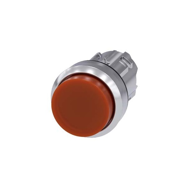 Siemens Illuminated pushbutton, 22 mm, round, metal, shiny, amber 3SU1051-0BB00-0AA0-ZY19 - main