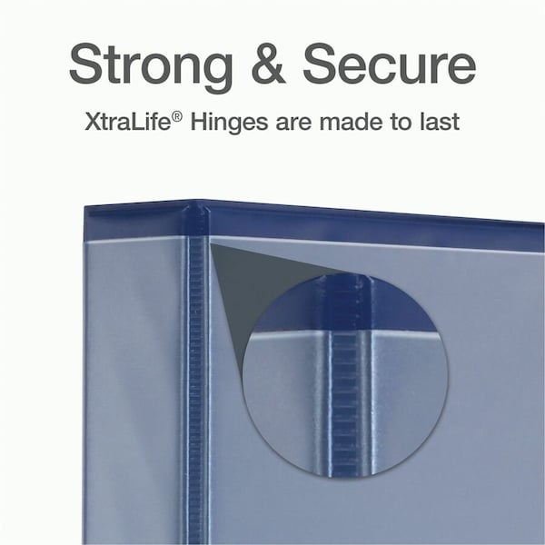 Cardinal Xtralife ClearVue Locking SlantD Binders, Blue CRD26312 - main