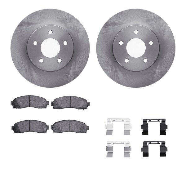 Dynamic Friction Co DFC Brake Rotor- Heavy Duty Brake Pad includes Hardware 6412-47034 - main