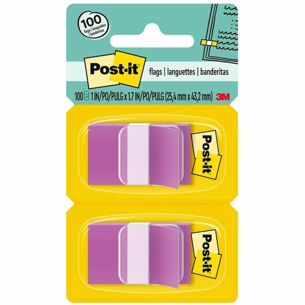 Post-It Sticky Flags, 1 x 1-3/4 In., Purple, PK2 680-PU2 - main