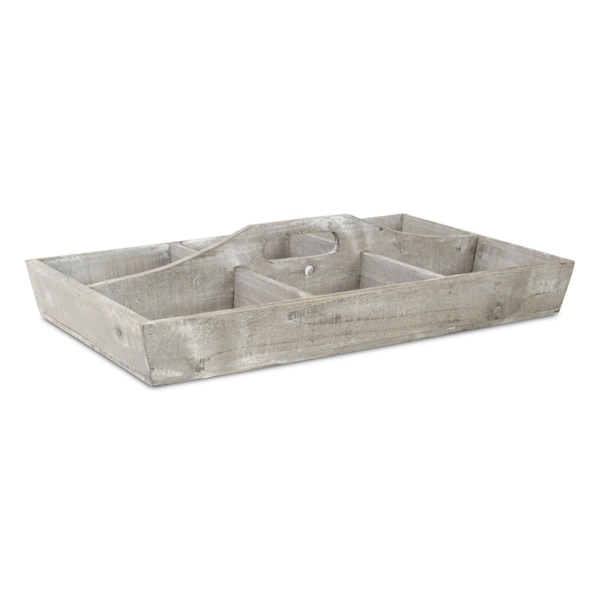 Homeroots 21" Gray Solid Wood Box 488021 - main