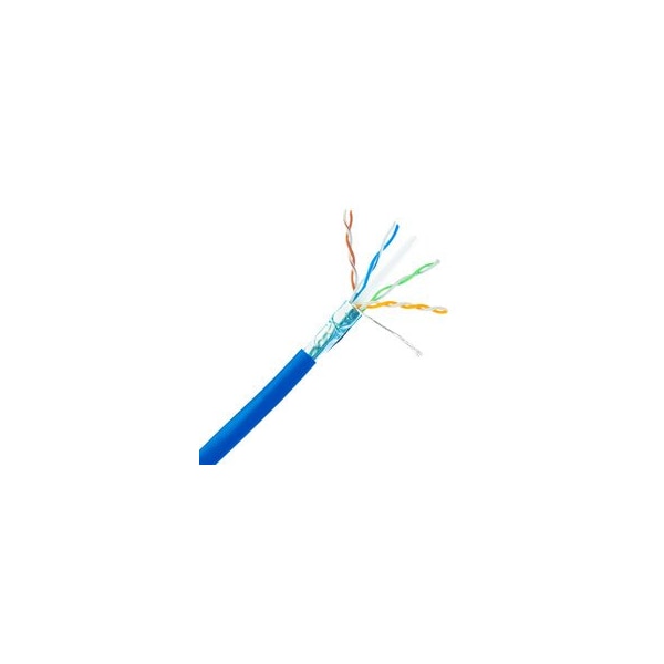 Cable Wholesale Bulk Shielded Cat6a Blue Ethernet Cable, 10 gig Solid, 500 Mhz, 23 AWG, Spool, 1000 foot 13X6-561NH - main