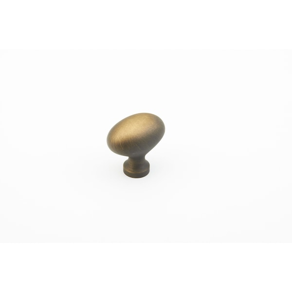 Schaub 1-3/8in Oval Country Traditional Cabinet Knob Antique Light Brass Finish 719-ALB - main