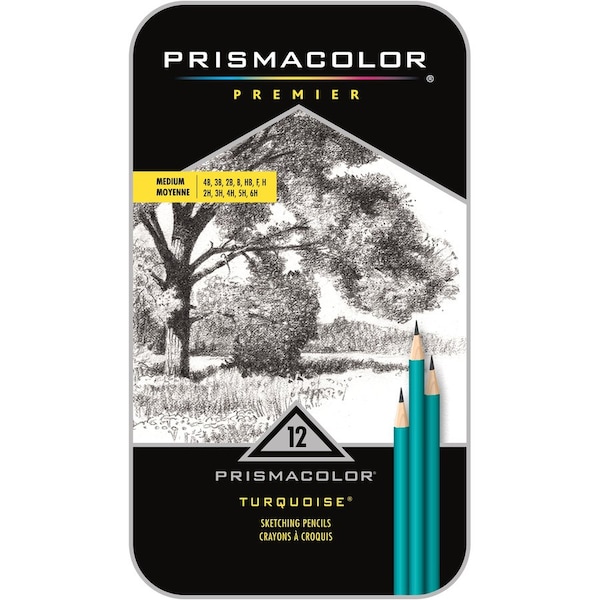Prismacolor Turquoise Pencil Tins 12 Pencil- Medium 24192 - main