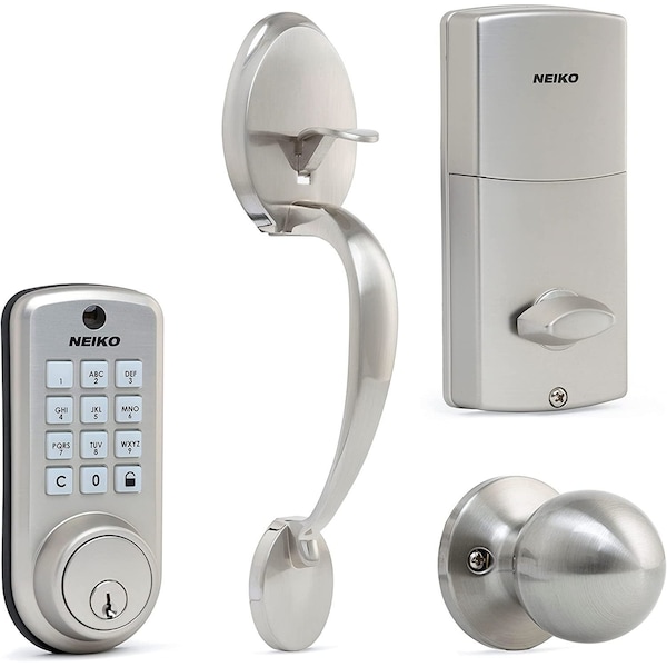Neiko Digital Door Lock, Stainless Steel & Zinc Alloy, Home Security, Office 52906A - main