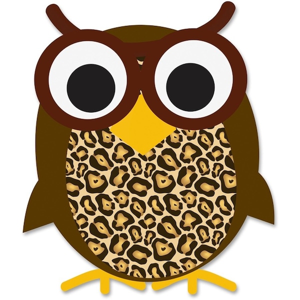 Ashley Productions Magnetic Whiteboard Eraser, Wise Owl, PK6 10009 - main