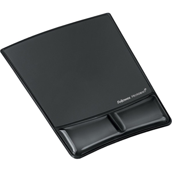Fellowes 9182301 Mousepad / Wrist Support - Black 9182301 - main