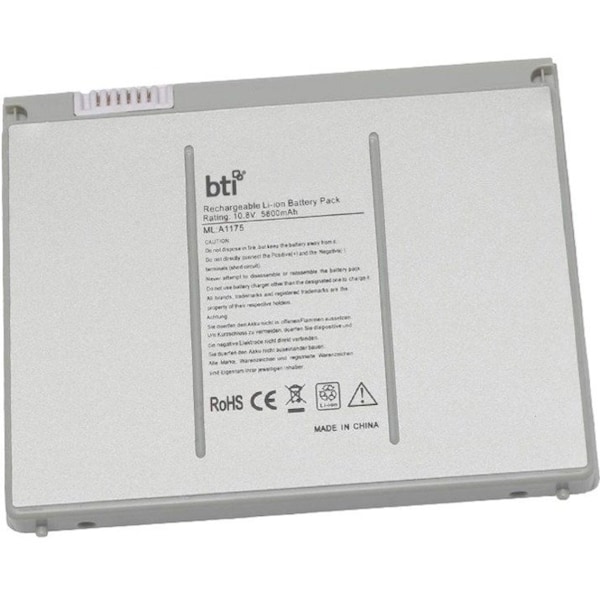 Battery Technology BTI Battery - For Notebook - Battery Rechargeable - 5800 mAh - 10.8 V DC A1175-BTI - main