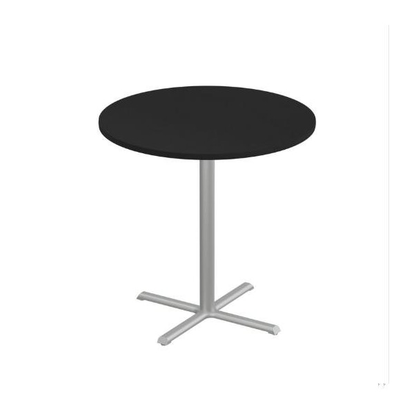 Correll Round Cafe Table, 48 in W, 48 in L, 42 in H, Particleboard Top, Black Granite SXB48R-07-98-09 - main