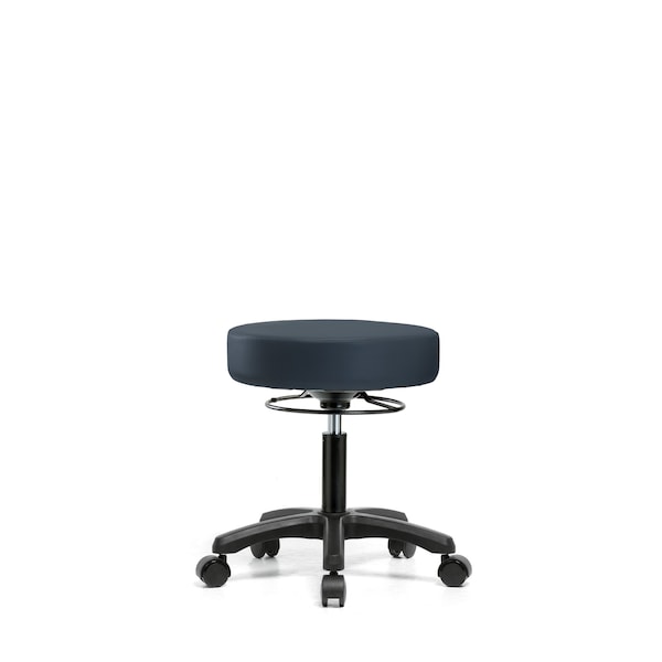 Blue Ridge Ergonomics Desk Mini-Stools, Vinyl, Casters, Navy BR-VDHMS-RG-RC-8582 - main