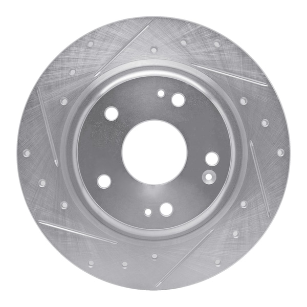 Dynamic Friction Co DFC Brake Rotor - Drilled and Slotted - Silver 631-59068L - main