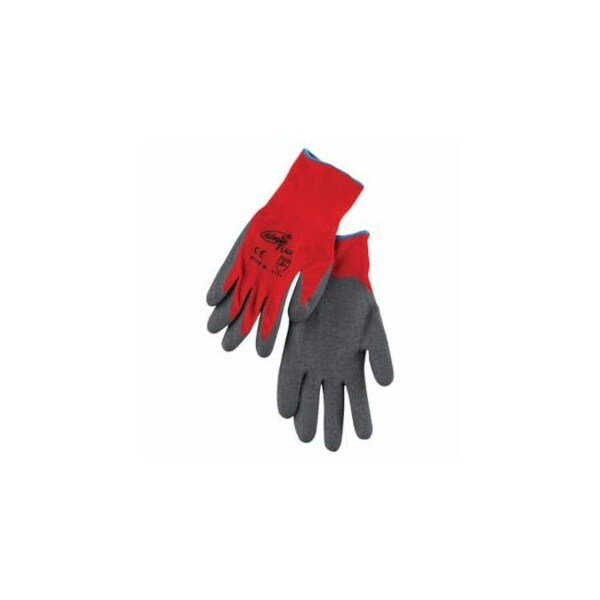 Mcr Safety Ninja Flex N9680 15-ga Nylon Rubber-Latex Coated Gloves, Medium, Gray/Red, 12PK 127-N9680M - main