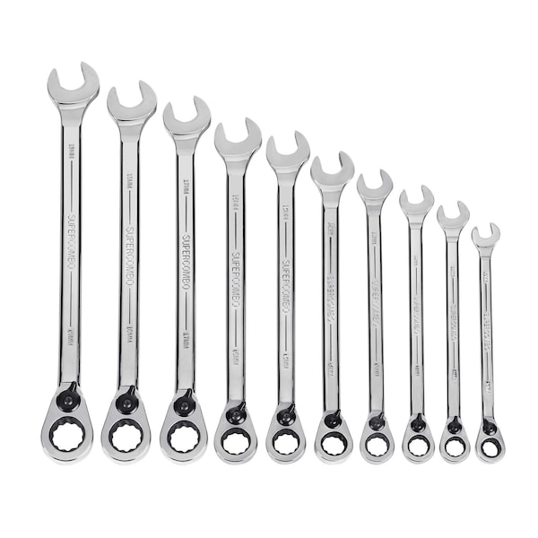 Williams Williams Combo Wrench Set, Revrsbl, 10 Pcs, 10-19mm JHWMWS10RCU - main