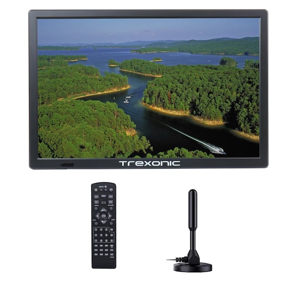 Trexonic Portable 15.4 Inch LED TV with HDMI, SD/MMC, USB, AV In/Out and Built-in Digital Tuner TRX-D15 - main