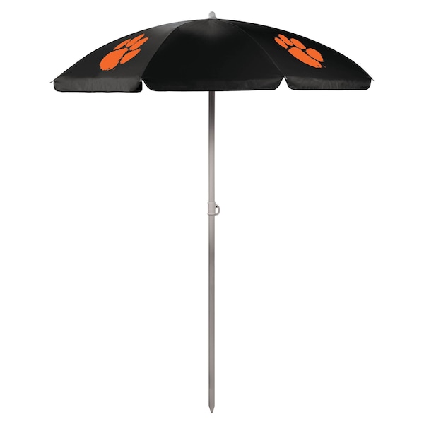 Picnic Time Family Of Brands NCAA Clemson Tigers Outdoor Canopy Sunshade Beach Umbrella 5.5' - Small Patio Umbrella 822-00-179-104-0 - main