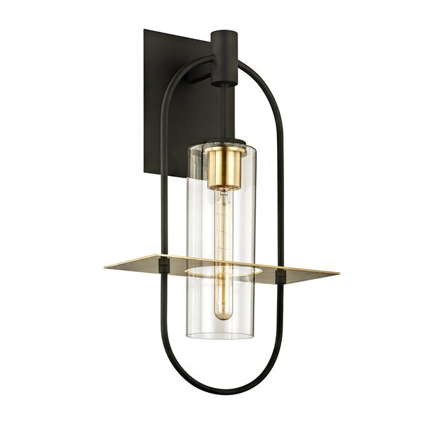 Troy Lighting Smyth 1 Light Wall Sconce 12.5 In. Textured Bronze B6393-TBZ/BBA - main