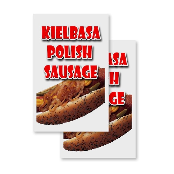Signmission Kielbasa Polish Sausage, Vinyl Decals Only 24 Inch x 36 Inch, Vinyl Decal, 2PK DSB-2436-2PACK-Kielbasa Polish Sausage - main