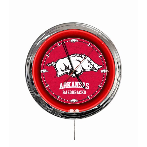 Holland Bar Stool University of Arkansas 16 LED Wall Clock ClkL16 - main