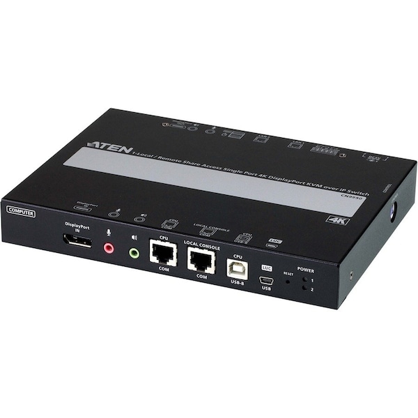 Aten 1-Local/Remote Share Access Single Port 4K DisplayPort KVM over IP Switch CN9950 - main
