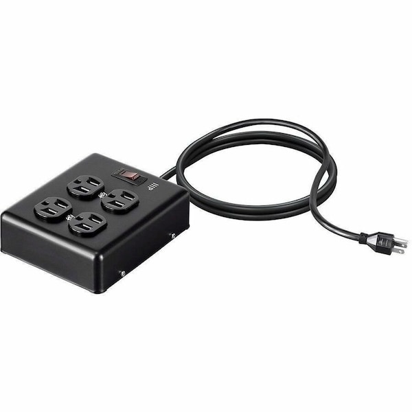 Monoprice Power Strip, Surge, 5-15R, 5-15P, 6 ft., Black 35099 - main