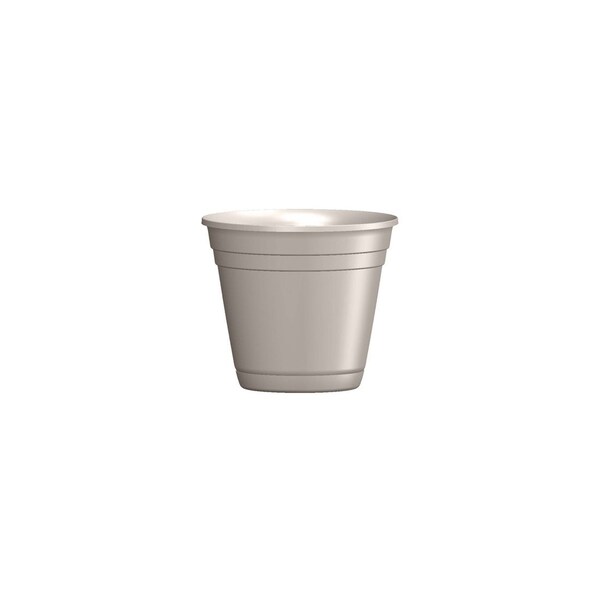 Southern Patio Riverland Planter With Saucer, Taupe Resin, 10-In. RN1012TA - main