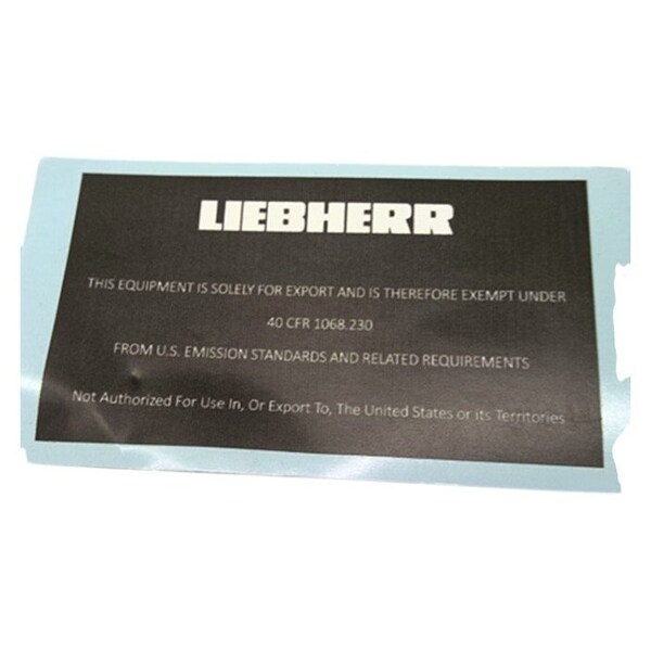 Liebherr DECAL, LIEBHERR OEM 12246441 12246441 - main
