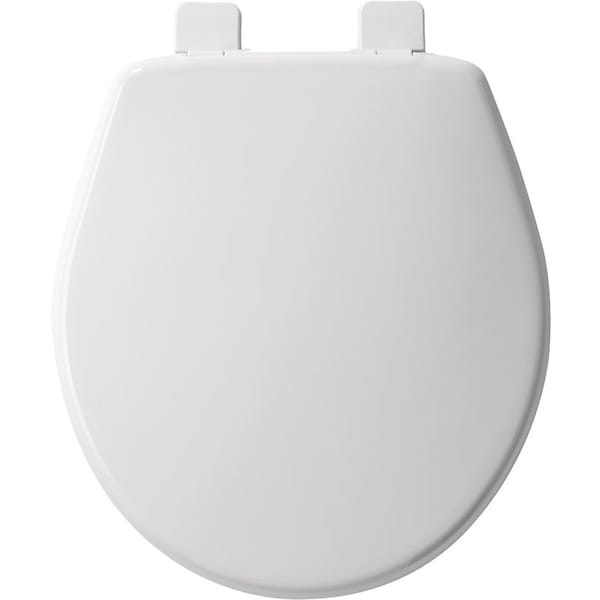 Mayfair Toilet Seat, Round, Plastic, White, TopTite Hinge 580ARSL 000 - main