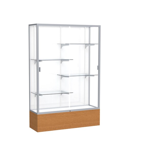 Ghent Floor Display Case 48x72x16, White, Satin 2074WB-SN-MK - main
