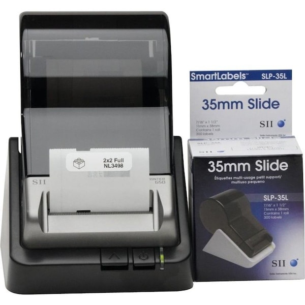 Seiko Instruments Seiko Self-Adhesive 35mm Slide Labels, 7/16 x 1-1/2, White, 300/Box SLP35L - main