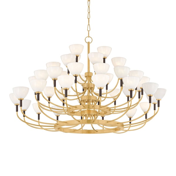 Corbett Lighting Brahma 48.75 in. Chandelier Vintage Polished Brass/Bronze 489-49-VB/BRZ - main