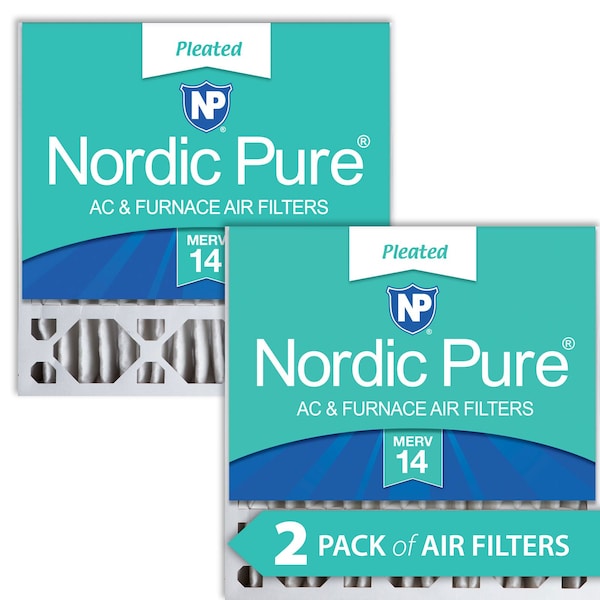 Nordic Pure 20x20x5 Pleated Air Filter, High Capacity, Electrostatically Charged Synthetic Media, MERV 14, 2 PK 20x20x5HM14-2 - main