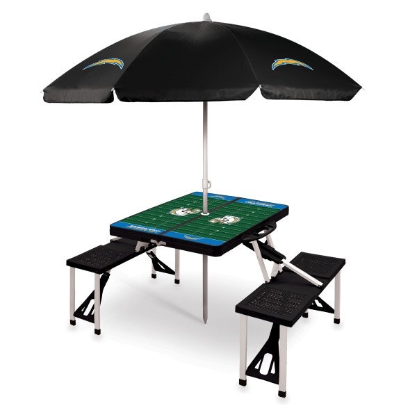 Picnic Time Family Of Brands Picnic Table Sport - Umbrella - Los Angeles Chargers (Black) 811-02-175-345-2 - main