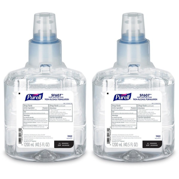Purell SF607 Hand Sanitizer, Foam, 1200mL LTX-12 Refill, PK2 1902-02 - main