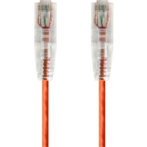 Monoprice Slim Cat6 Utp Network Cable, 0.5 ft.Orang 14786 - main
