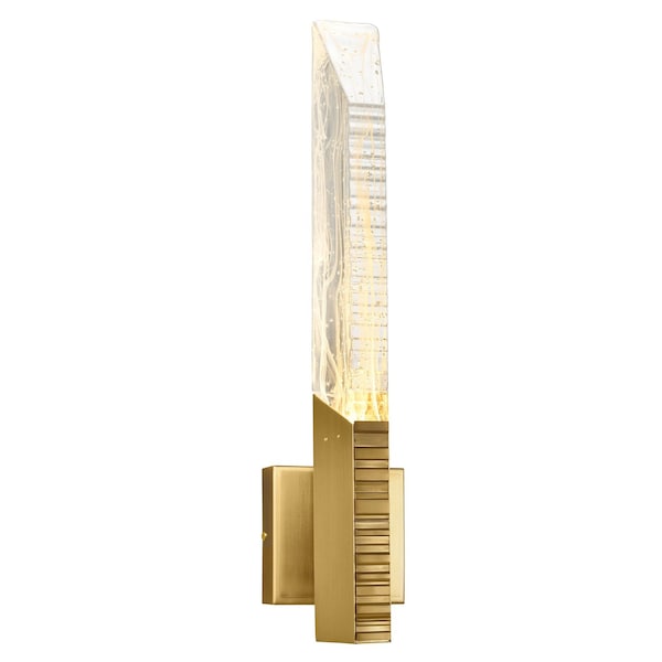 Cwi Lighting Petra Integrated LED 22in Brass Wall Light with Handcrafted Glass 1723W22-1-624 - main