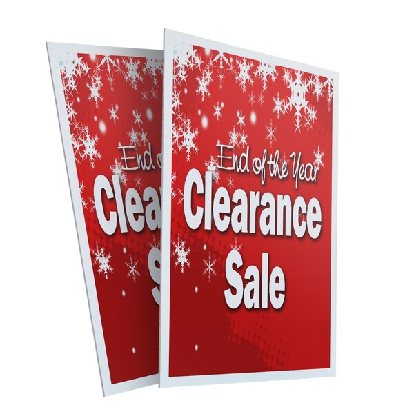 Signmission End Of The Year Clearance Sale, Plastic Signs Only 24 Inch x 36 Inch, Corrugated Plastic, 2PK CSB-2436-2PACK-EndOfTheYearClearanceSale - main