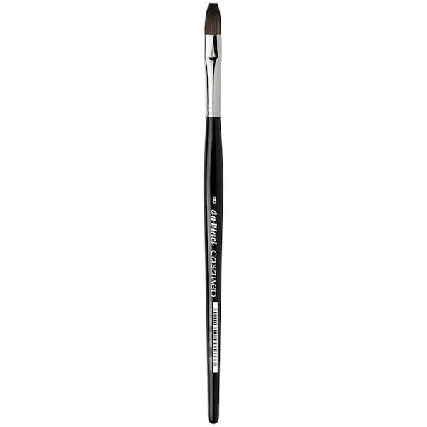 Da Vinci CASANEO Brush, Extra Soft Synthetic, Watercolor & Acrylic, Flat, Series 5898, Size 8 VA-5898_8 - main