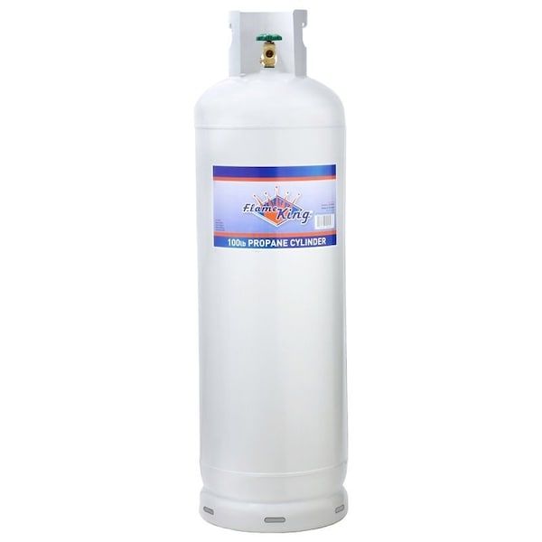 Flame King LP Cylinder with POL Valve, 100 lb Tank, Steel YSN100 - main