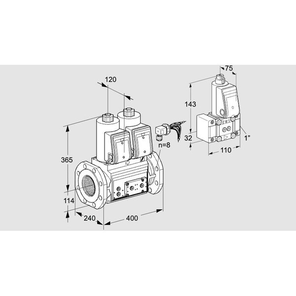 Honeywell Kromschroder Solenoid Gas Safety Valve – 500 mbar, IP65, EN 161, SIL 3 Rated KS88203372 - main