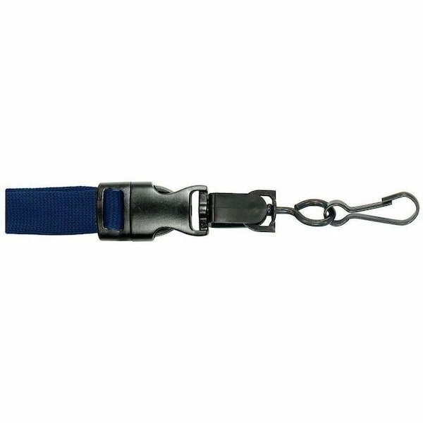 Brady LANYARD STANDARD, NAVY, 5/8in 16MM OPTIWEAVE, WITH DTACH SWIVEL HOOK ATTACHMENT, BREAK-AWAY ONLY 2135-4647 - main