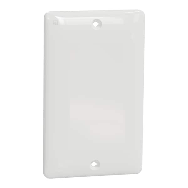 Square D Blank Plate, X Series, 1 Gang, White, Matte, Number of Gangs: 1 Polycarbonate, Matte Finish, White SQWS140001WH - main