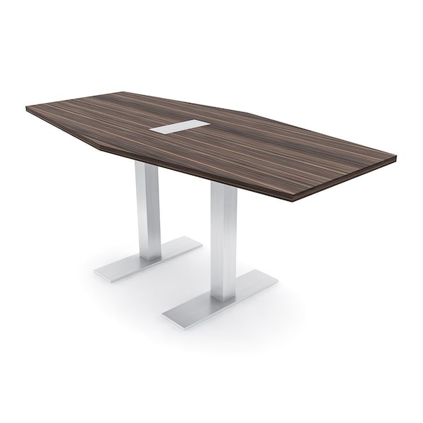 Skutchi Designs 6 Person Conference Table With Power Unit | 6' Hexagon Table | Harmony Series HAR-HEX.IR-36X72-T-H3041-ESIL - main