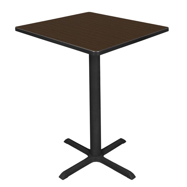Regency Square Cain Medium X-Base Cafe Table, 36 in W, 36 in L, Neo Walnut TCB3636NW - main