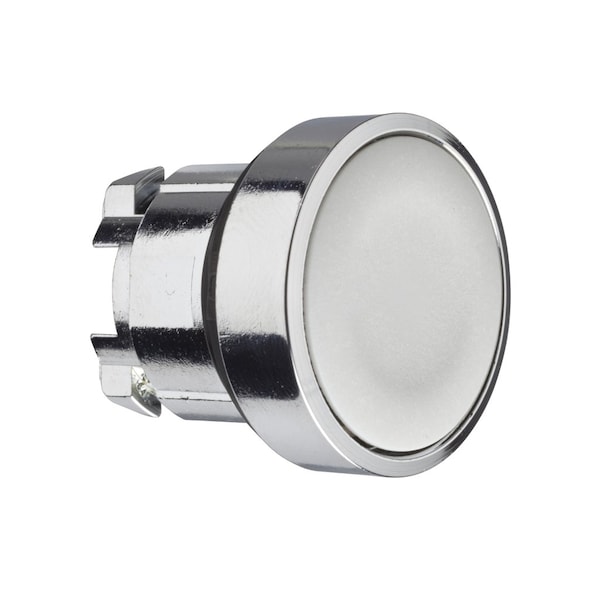 Schneider Electric Head for non illuminated push button, Harmony XB4, grey flush push button 22mm spring return unmarked ZB4BA8 - main