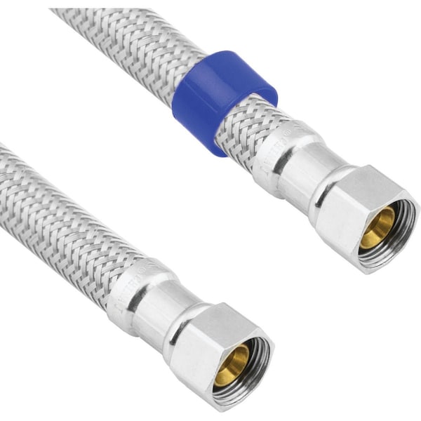 Westlake Pipe & Fittings 3/8 In.Cx3/8 In.Cx60'' L Braided SS Flex Line Appliance Water Connector 10-0966 - main