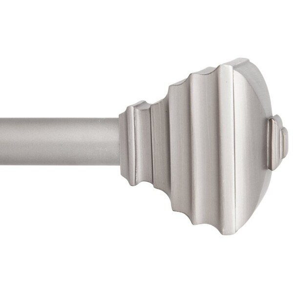 Kenney Mfg Curtain Rod, 34 in Dia, 66 to 120 in L, Pewter KN80208 - main