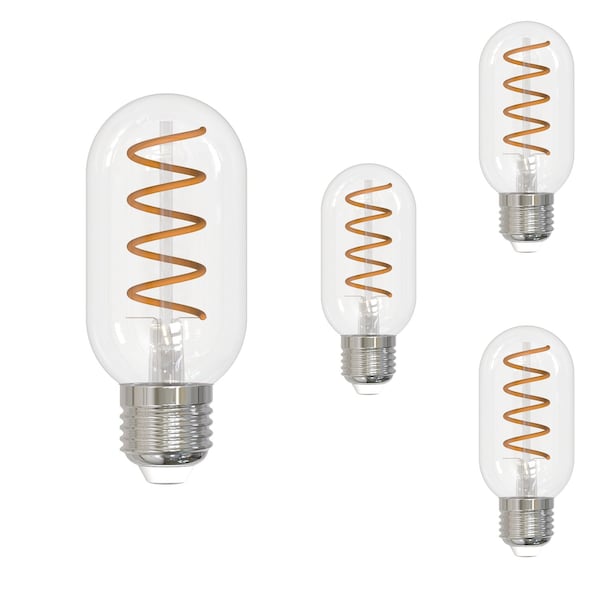 Bulbrite 4WLED T14 2100K CURVED FILAMENT SPIRAL, 4PK 862879 - main